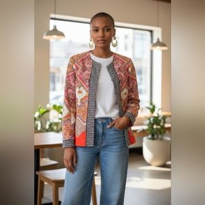 Colorful Patterned Women's Jacket